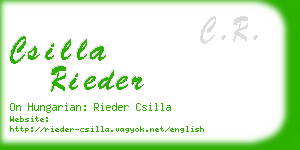 csilla rieder business card